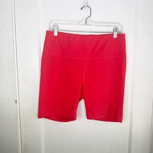 Yogalicious LUX Coral Biker Atheltic Shorts Activewear 1X Yoga Tennis Hiking
